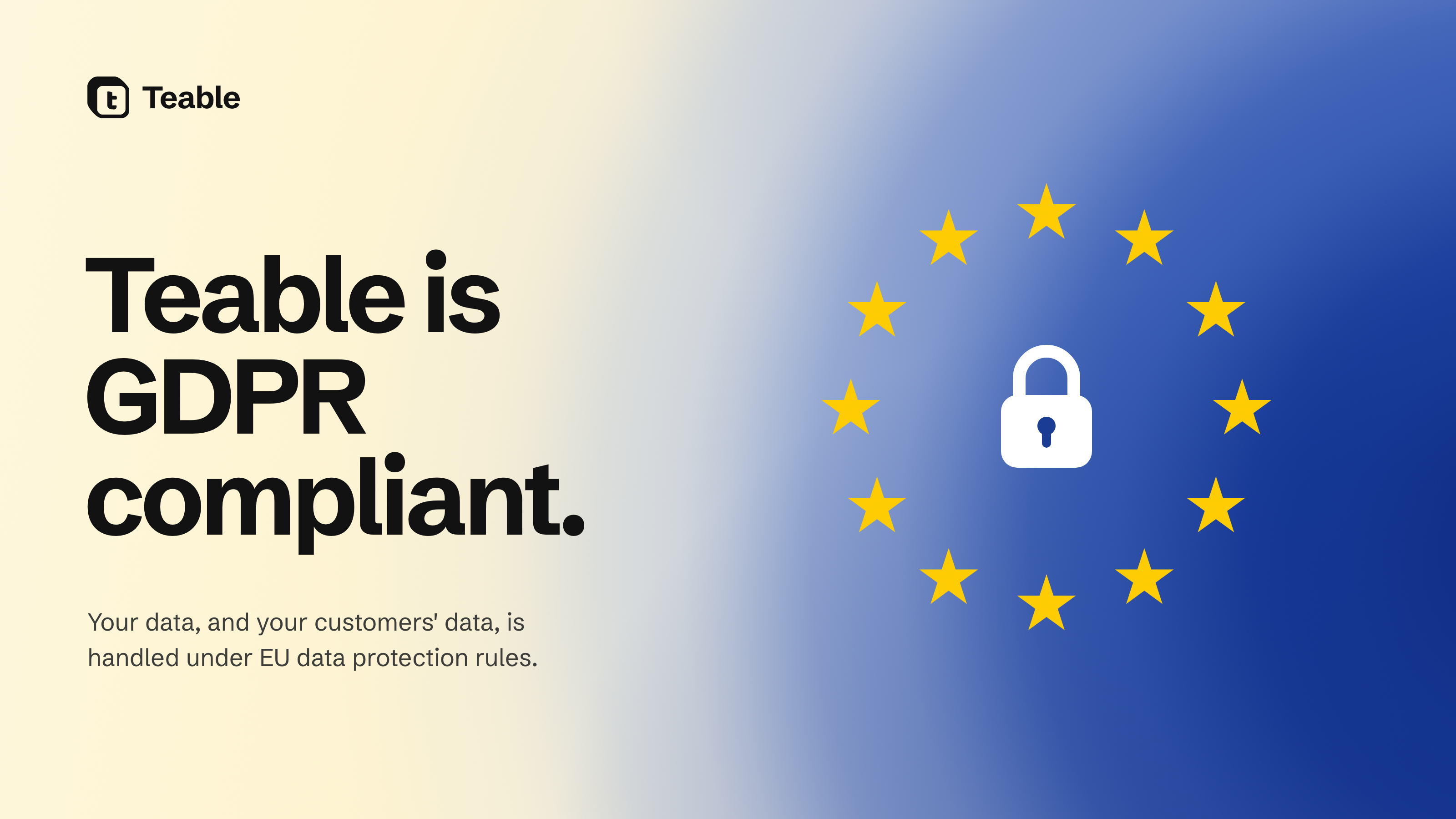 Teable è ora conforme al GDPR